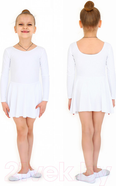 Изображение товара Купальник для художественной гимнастики Indigo Sport SM-336 (р.34, белый)