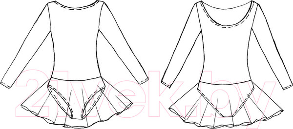 Изображение товара Купальник для художественной гимнастики Indigo Sport SM-190 (р. 36, белый)