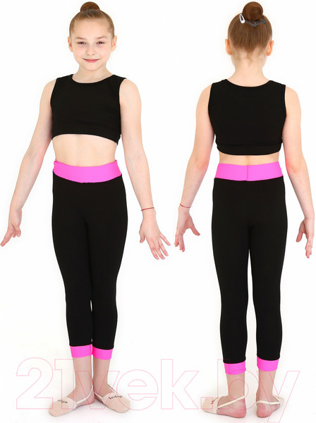 Изображение товара Бриджи гимнастические Indigo Sport SM-355 (р.38, черный/фуксия)