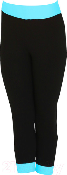 Изображение товара Бриджи гимнастические Indigo Sport SM-356 (р.36 черный/бирюзовый)