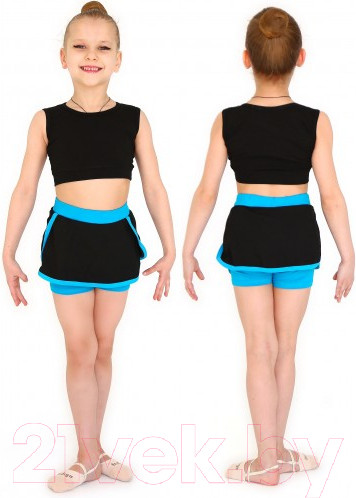 Изображение товара Юбка-шорты детские Indigo Sport SM-350 (р.40, черный/бирюзовый)