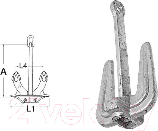 Изображение товара Якорь Ho Star AN05A05 (8кг)