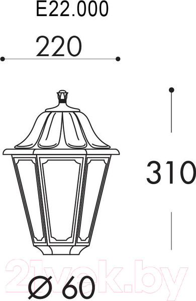 Изображение товара Плафон Fumagalli Anna E22.000.000.WXF1R