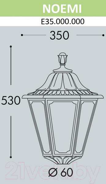 Изображение товара Плафон Fumagalli Noemi E35.000.000.VYH27
