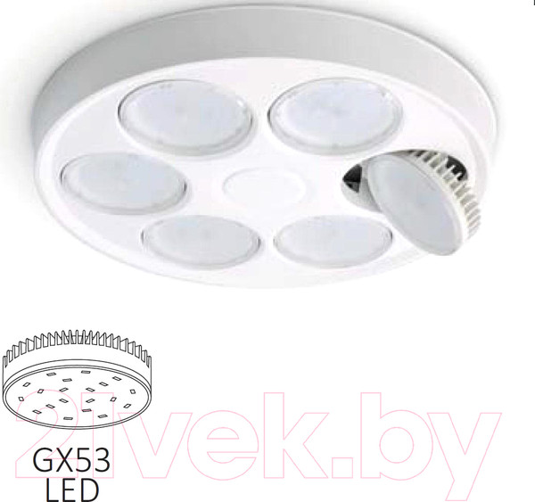 Изображение товара Плафон Fumagalli Vivi V50.000.000.LXD6L