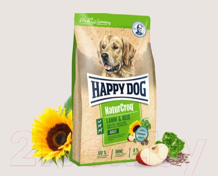 Изображение товара Сухой корм для собак Happy Dog NaturCroq Lamm&Reis / 60528 (4кг)