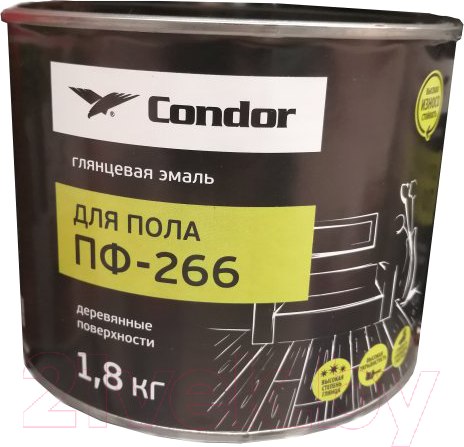 Изображение товара Эмаль CONDOR ПФ-266 для пола (1.8кг, желто-коричневый)
