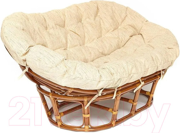 Изображение товара Диван садовый Tetchair Mamasan 23/02 W с подушкой (орех)