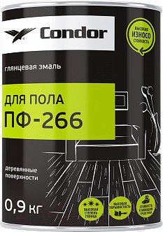 Изображение товара Эмаль CONDOR ПФ-266 для пола (900г, красно-коричневый)