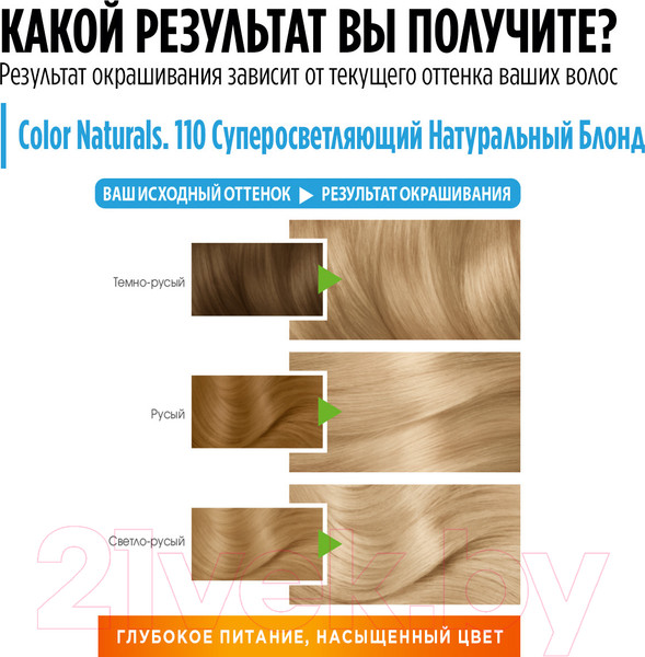 Изображение товара Крем-краска для волос Garnier Color Naturals Creme 110 (суперосветляющий натуральный блондин)