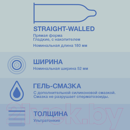 Изображение товара Презервативы Durex Invisible Extra Lube №12 из натурального латекса ультратонкие (12шт)