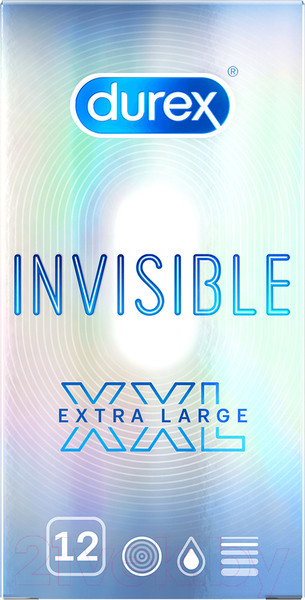 Изображение товара Презервативы Durex Invisible XXL №12 из натурального латекса (12шт)
