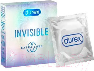 Изображение товара Презервативы Durex Invisible Extra Lube №3 из натурального латекса ультратонкие (3шт)