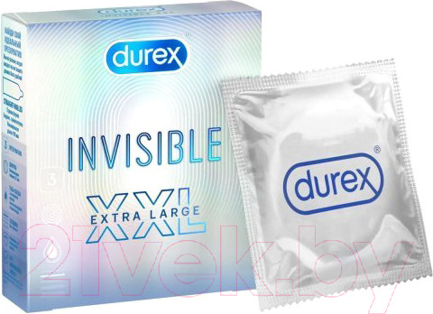 Изображение товара Презервативы Durex Invisible XXL №3 из натурального латекса ультратонкие (3шт)