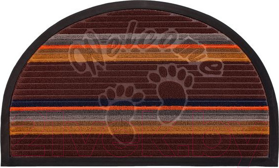 Изображение товара Коврик грязезащитный ComeForte Уют Мультиколор полукруглый 60x90 (темно-коричневый)