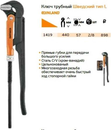Изображение товара Гаечный ключ Finland 1419