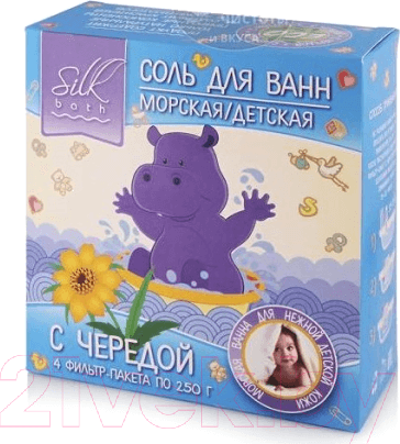 Изображение товара Соль для ванн детская Medicalfort Морская природная с чередой (4x250г)