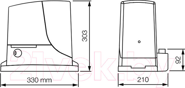 Изображение товара Комплект для автоматизации ворот Nice RB1000BDKIT2