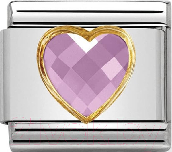 Изображение товара Звено для браслета NominatioN Сердце 030610/003 (розовый цирконий)