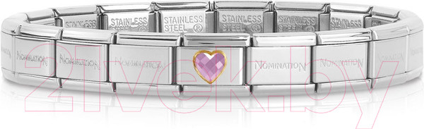 Изображение товара Звено для браслета NominatioN Сердце 030610/003 (розовый цирконий)