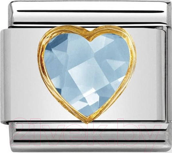 Изображение товара Звено для браслета NominatioN Сердце 030610/006 (голубой цирконий)