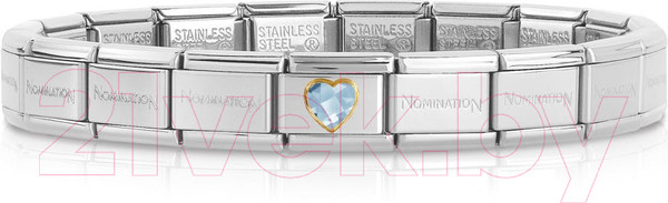 Изображение товара Звено для браслета NominatioN Сердце 030610/006 (голубой цирконий)