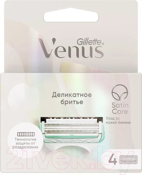 Изображение товара Набор сменных кассет Gillette Venus Satin Care (4шт)