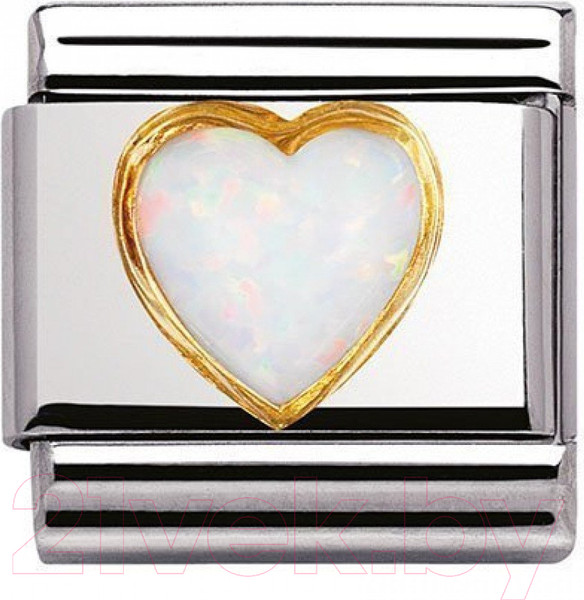 Изображение товара Звено для браслета NominatioN Сердце 030501/07 (белый опал)