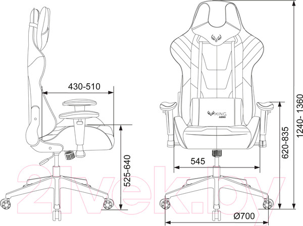 Изображение товара Кресло геймерское Бюрократ Zombie Viking-4 Aero Black Edition (искусственная кожа/ткань черный)
