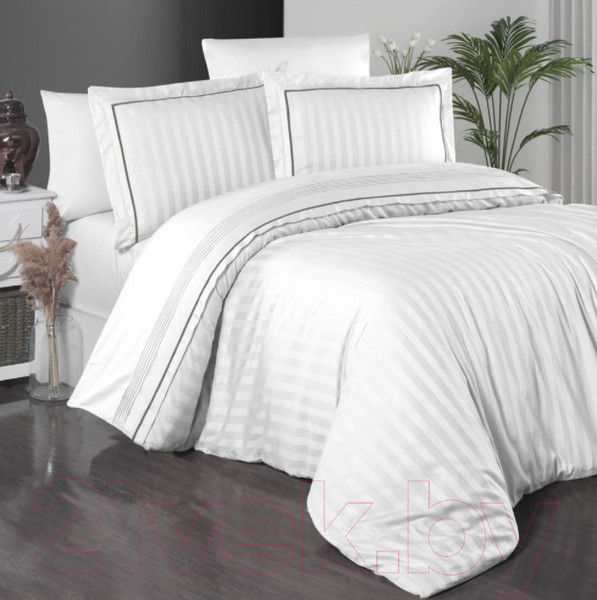 Изображение товара Комплект постельного белья DO&CO Delux Domenica 1,5 / 11511 (белый)