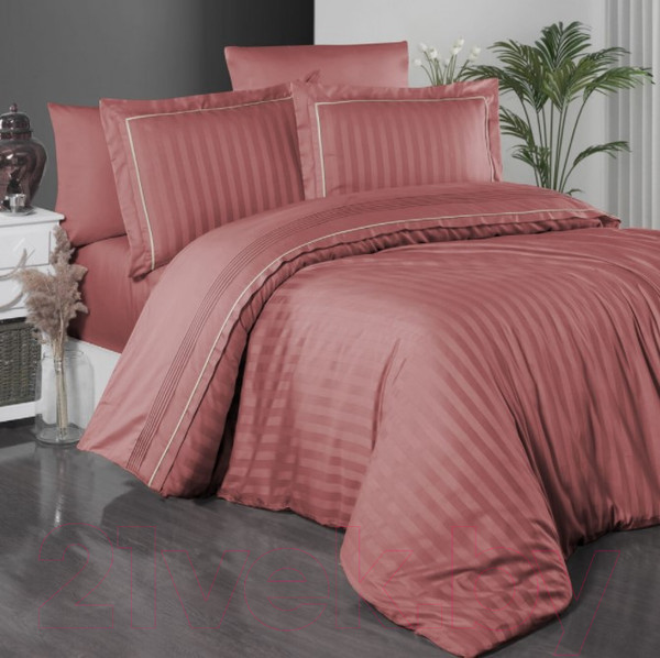 Изображение товара Комплект постельного белья DO&CO Delux Domenica 1,5 / 11511 (коралловый)