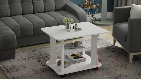 Изображение товара Журнальный столик ТриЯ Тип 8 (белый ясень)