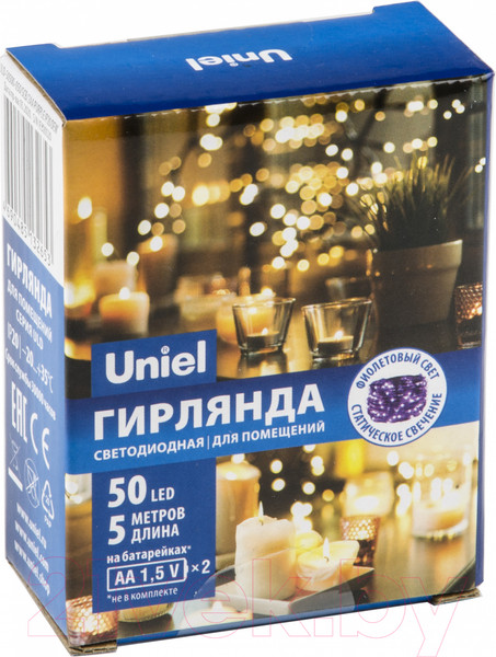 Изображение товара Светодиодная гирлянда Uniel Роса / UL-00007185 (фиолетовый)