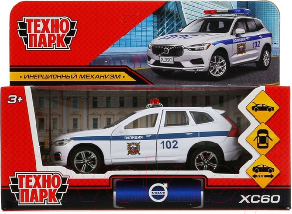 Изображение товара Автомобиль игрушечный Технопарк Volvo XC60 R-Desing Полиция / XC60-12POL-WH