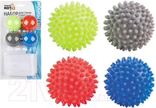 Изображение товара Набор шариков для стирки Рыжий кот С мешком WL / 311118