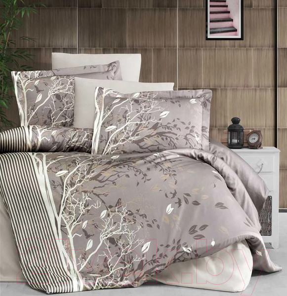 Изображение товара Комплект постельного белья DO&CO Delux Living / 11476 (коричневый)