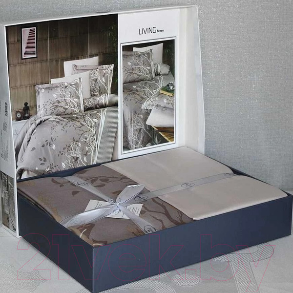 Изображение товара Комплект постельного белья DO&CO Delux Living / 11476 (коричневый)