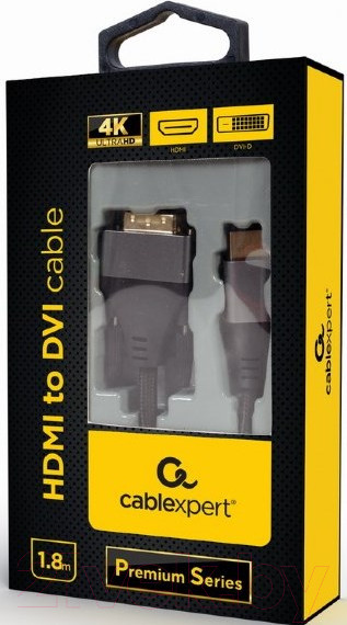 Изображение товара Адаптер Gembird CC-HDMI-DVI-4K-6 (1.8м)