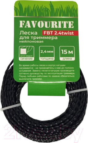Изображение товара Леска для триммера Favourite FBT 2.4twist (15м)
