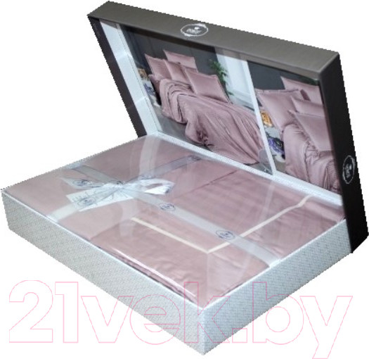 Изображение товара Комплект постельного белья DO&CO Delux Domenica Dark / 11982 (бордовый)