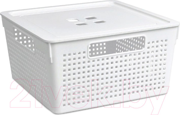 Изображение товара Корзина Violet Лофт с крышкой / 6911106 (11л, белый)