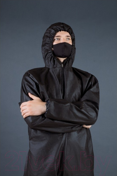 Изображение товара Комбинезон одноразовый Sled 60г/м2 (р-р 60-62, черный)