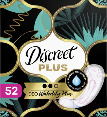 Изображение товара Прокладки ежедневные Discreet Deo Water Lily Plus Trio (52шт)