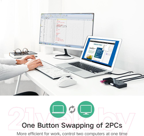 Изображение товара USB-хаб Ugreen US216 / 30768 (черный)