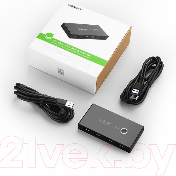 Изображение товара USB-хаб Ugreen US216 / 30768 (черный)