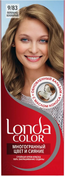 Изображение товара Крем-краска для волос Londa Color Стойкая 9/83 (пепельно-белокурый)