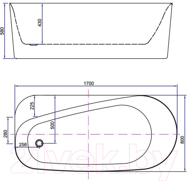 Изображение товара Ванна акриловая Allen Brau Priority 1 2.31001.20 / 259588 (170х80)