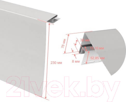 Изображение товара Околооконная планка Технониколь 697159 (3м, жасмин)