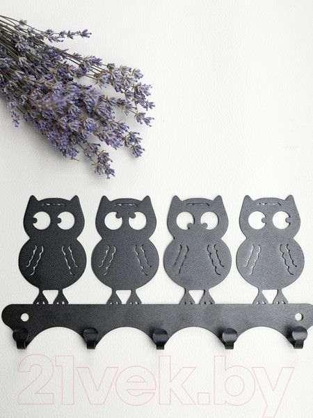 Изображение товара Ключница настенная KN Совы (черный)