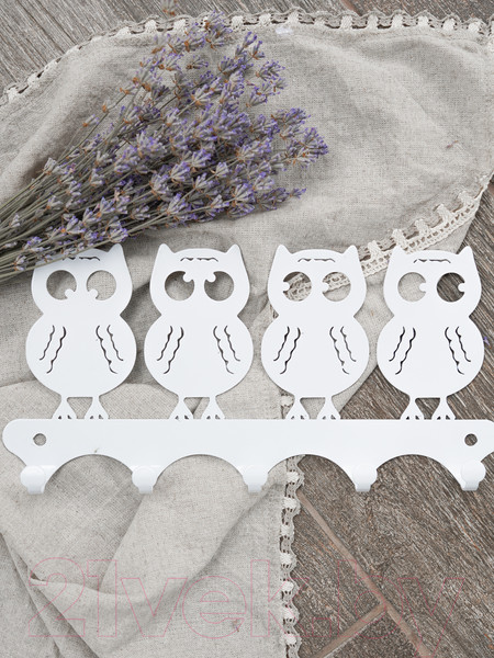 Изображение товара Ключница настенная KN Совы (белый)